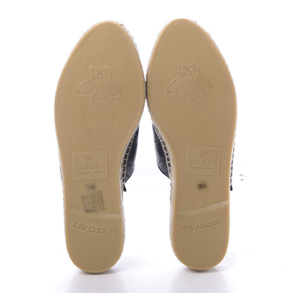 Gucci Nappa Matelasse GG Marmont Espadrille Slippers 35.5 Black 6 of 12