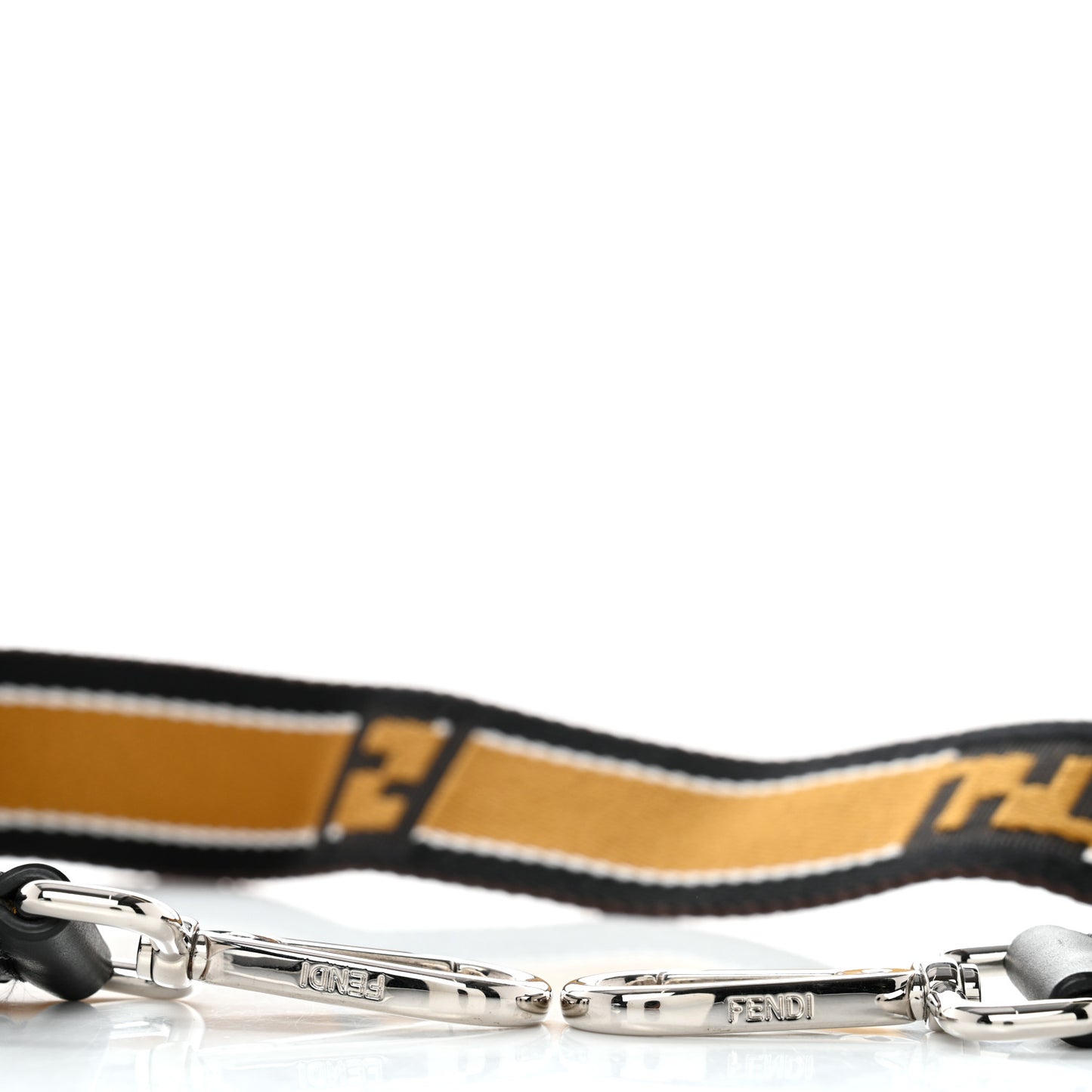 Ribbon Vitello Century FF Striped Strap You Black Tobacco