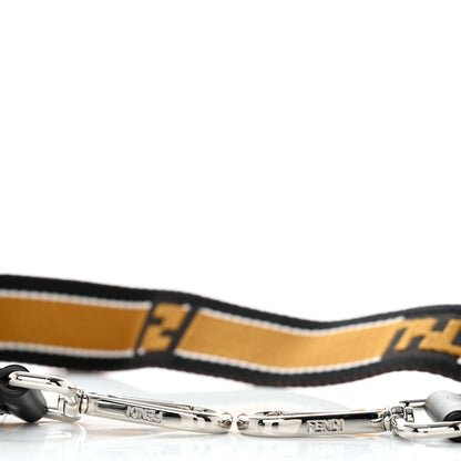 Fendi Ribbon Vitello Century FF Striped Strap You Black Tobacco 5 of 6