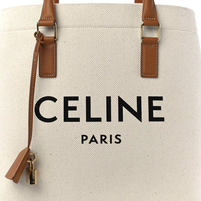 Celine Canvas Calfskin Horizontal Cabas Natural Tan 7 of 12