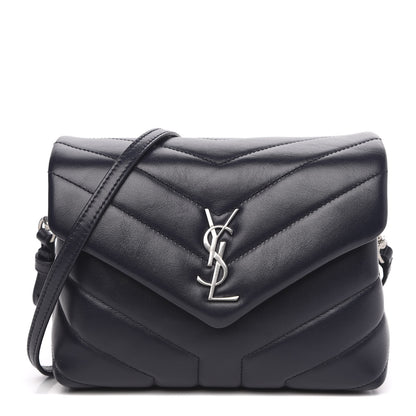 Saint Laurent Calfskin Y Quilted Monogram Toy Loulou Chain Satchel Medium Blue 1 of 9