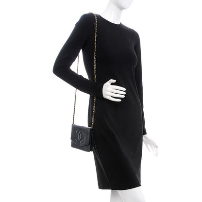 Chanel Caviar Timeless CC Wallet on Chain WOC Navy 2 of 8