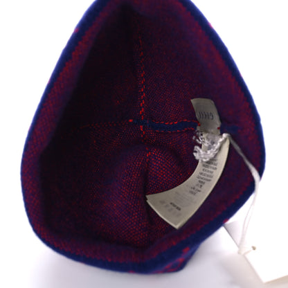 Gucci Wool GG Monogram Beanie Hat L Navy Red 4 of 5