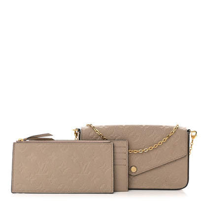 Louis Vuitton Empreinte Pochette Felicie Chain Wallet Tourterelle 1 of 16