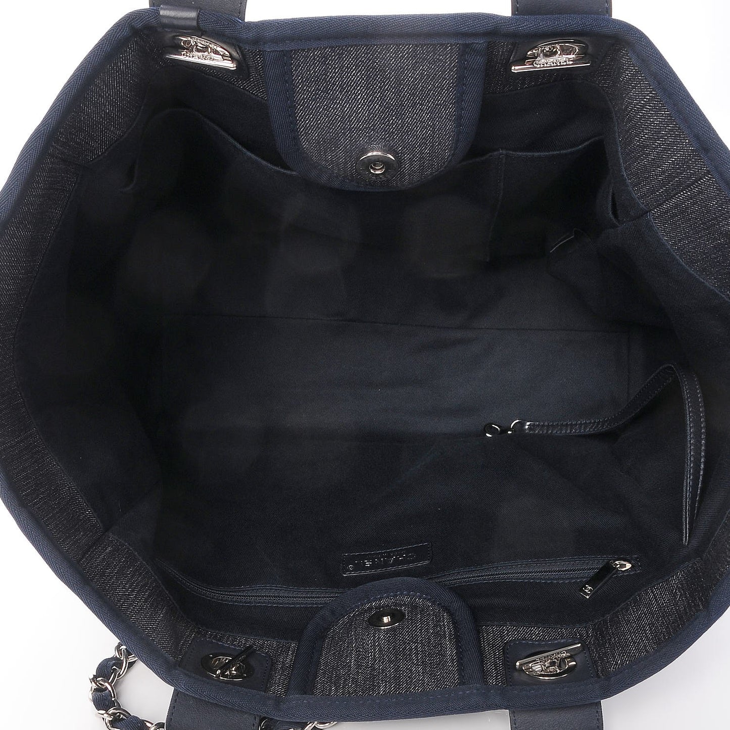 Denim Large Deauville Tote Dark Blue