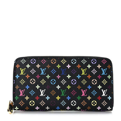 Louis Vuitton Monogram Multicolor Zippy Wallet Black Grenade 1 of 6
