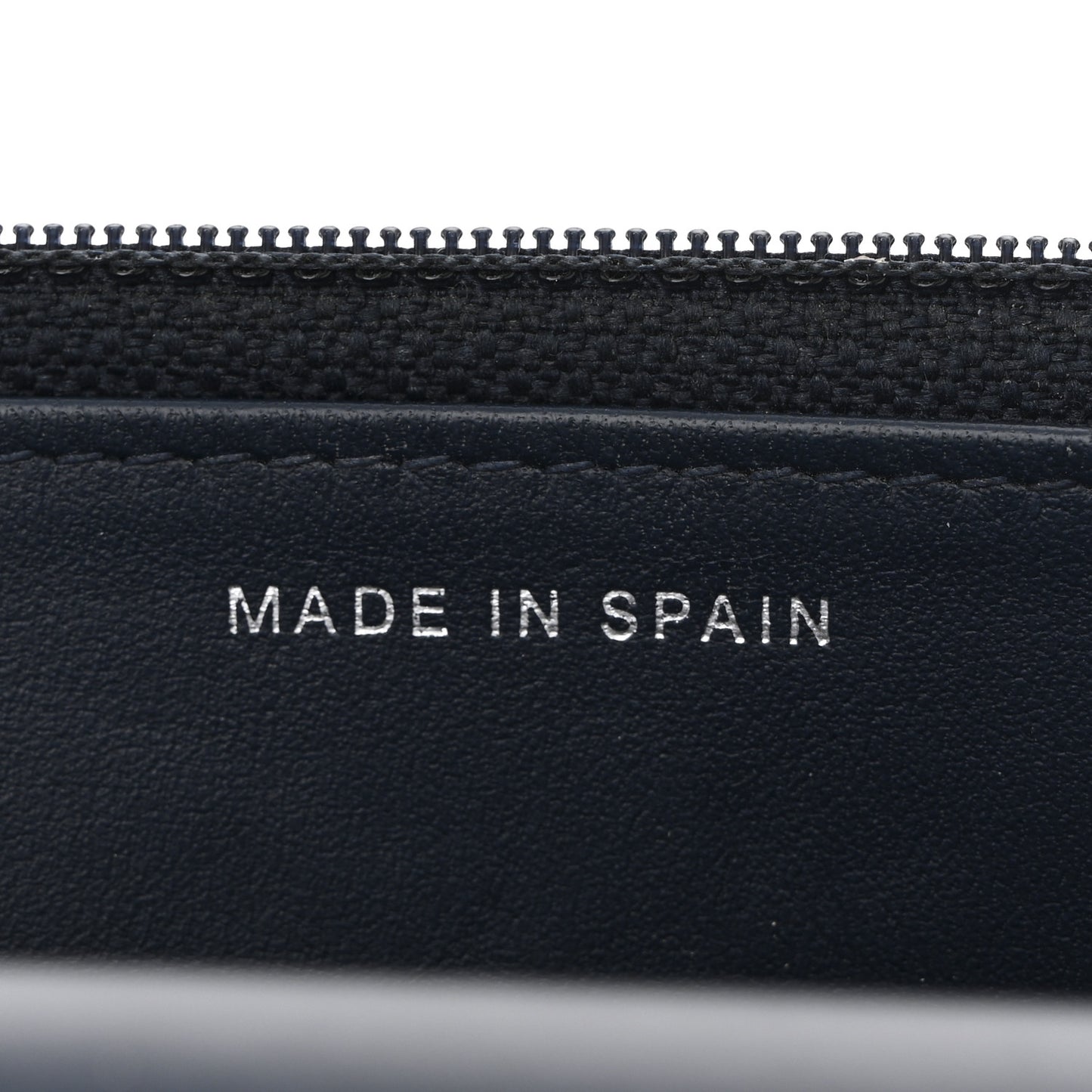 Patent Quilted Wallet On Chain WOC Navy Blue