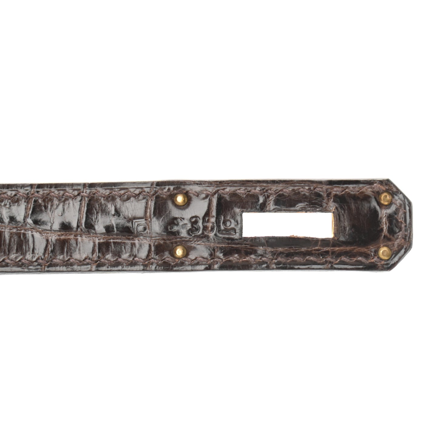 Shiny Crocodile Kelly Sellier 32 Havane