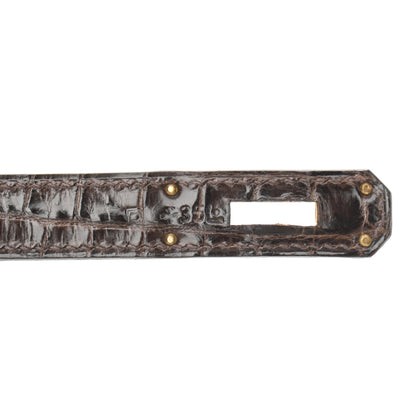 Hermes Shiny Crocodile Kelly Sellier 32 Havane 8 of 13