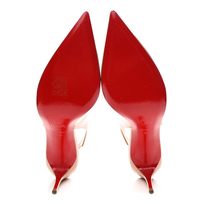 Christian Louboutin Patent Hot Chick Slingback 70 Pumps 41 Nude 6 of 11