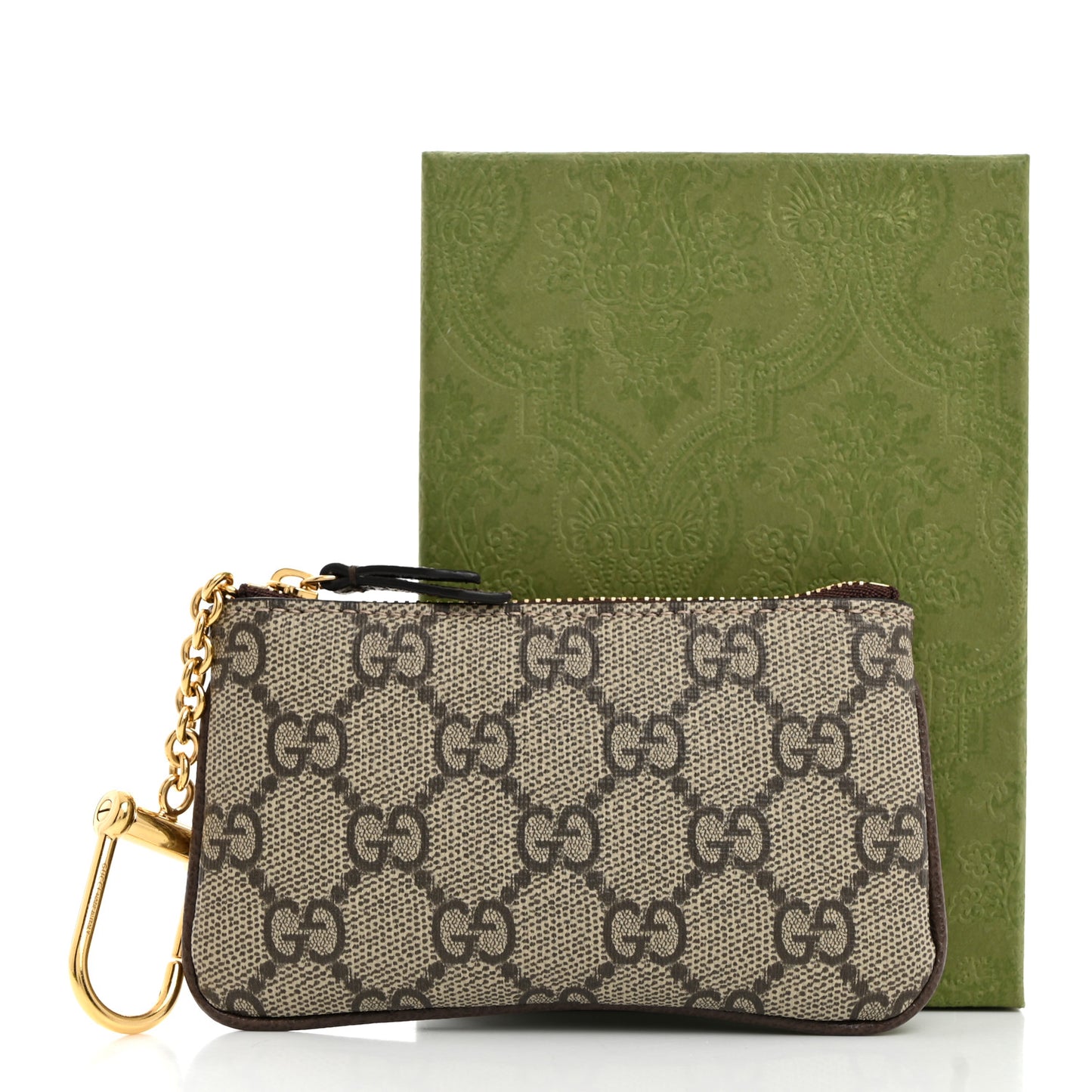 GG Supreme Monogram Key Case Brown