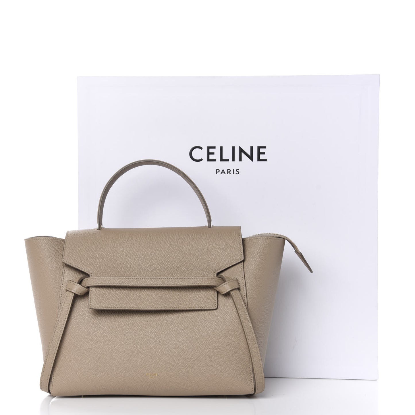 Grained Calfskin Mini Belt Bag Light Taupe