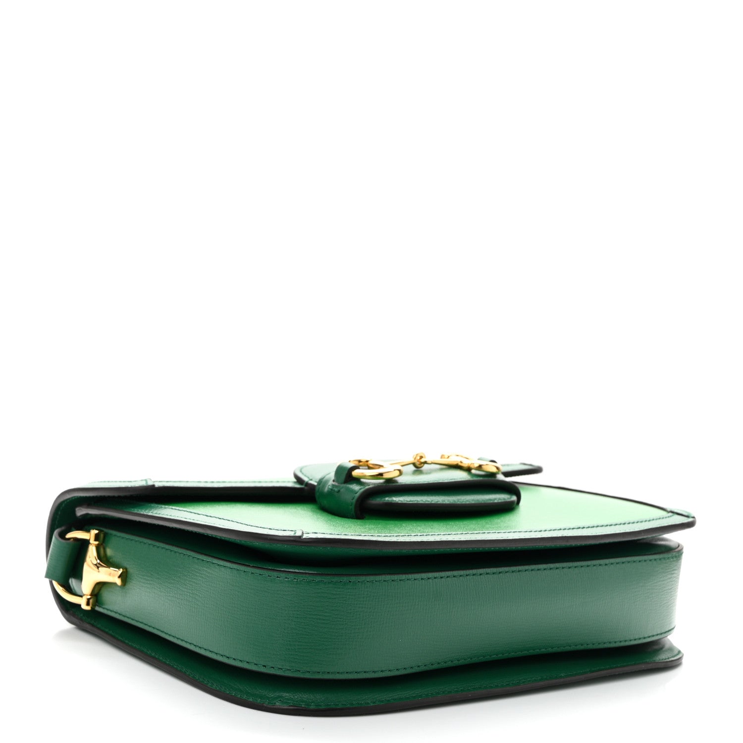 Gucci Azalea Calfskin Horsebit 1955 Shoulder Bag New Shamarock Emerald 4 of 10