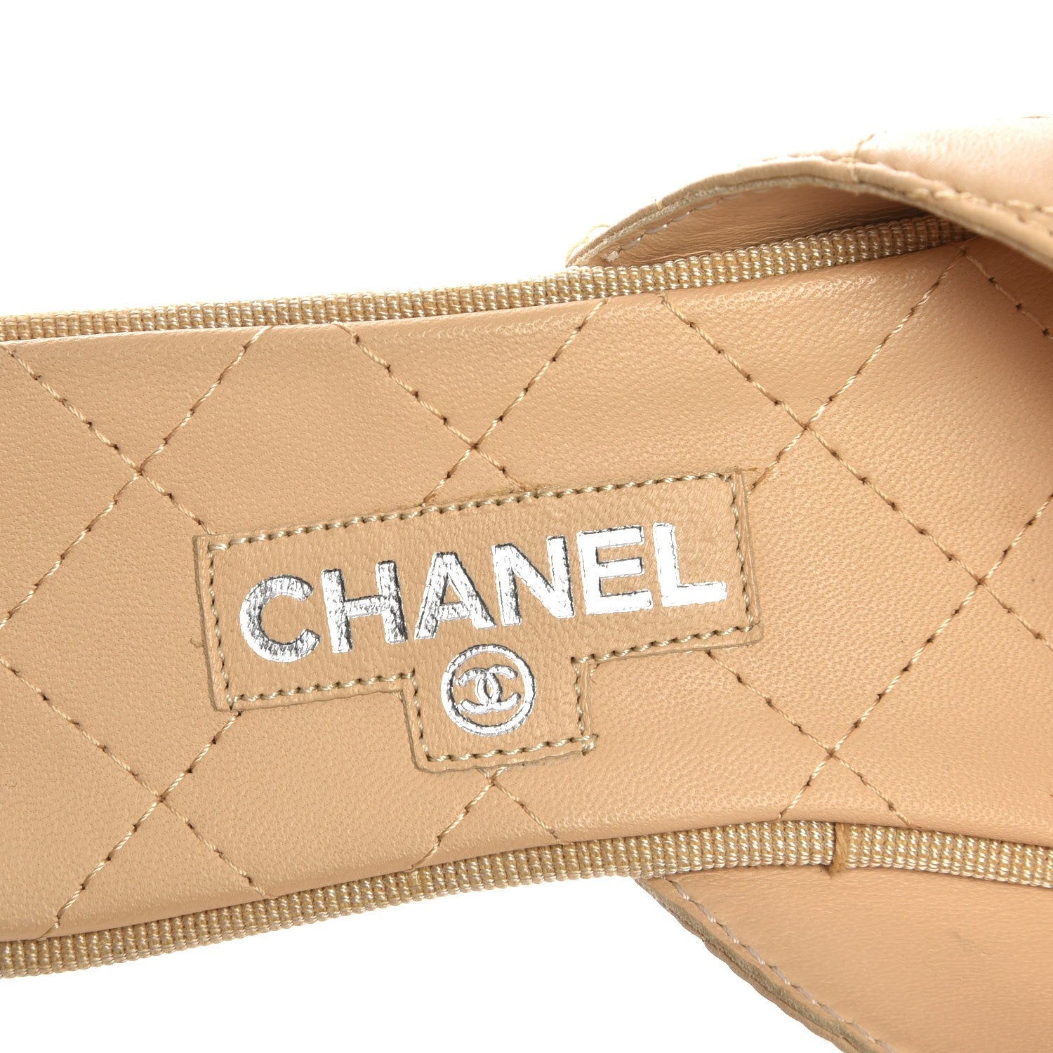 Chanel Lambskin Quilted CC Turnlock Sandals 39 Beige 7 of 8