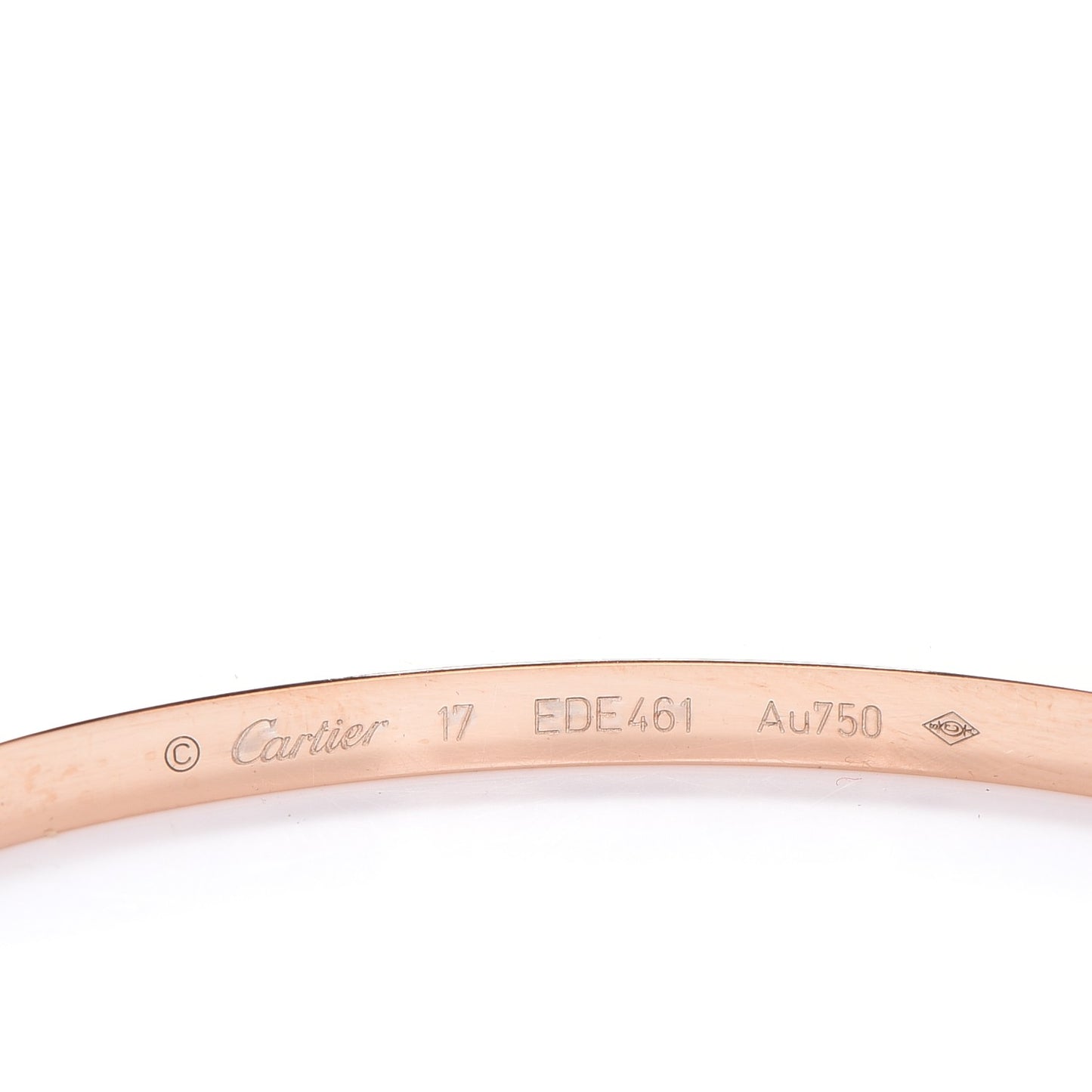 18K Pink Gold Small LOVE Bracelet 17