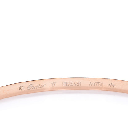 Cartier 18K Pink Gold Small LOVE Bracelet 17 4 of 7