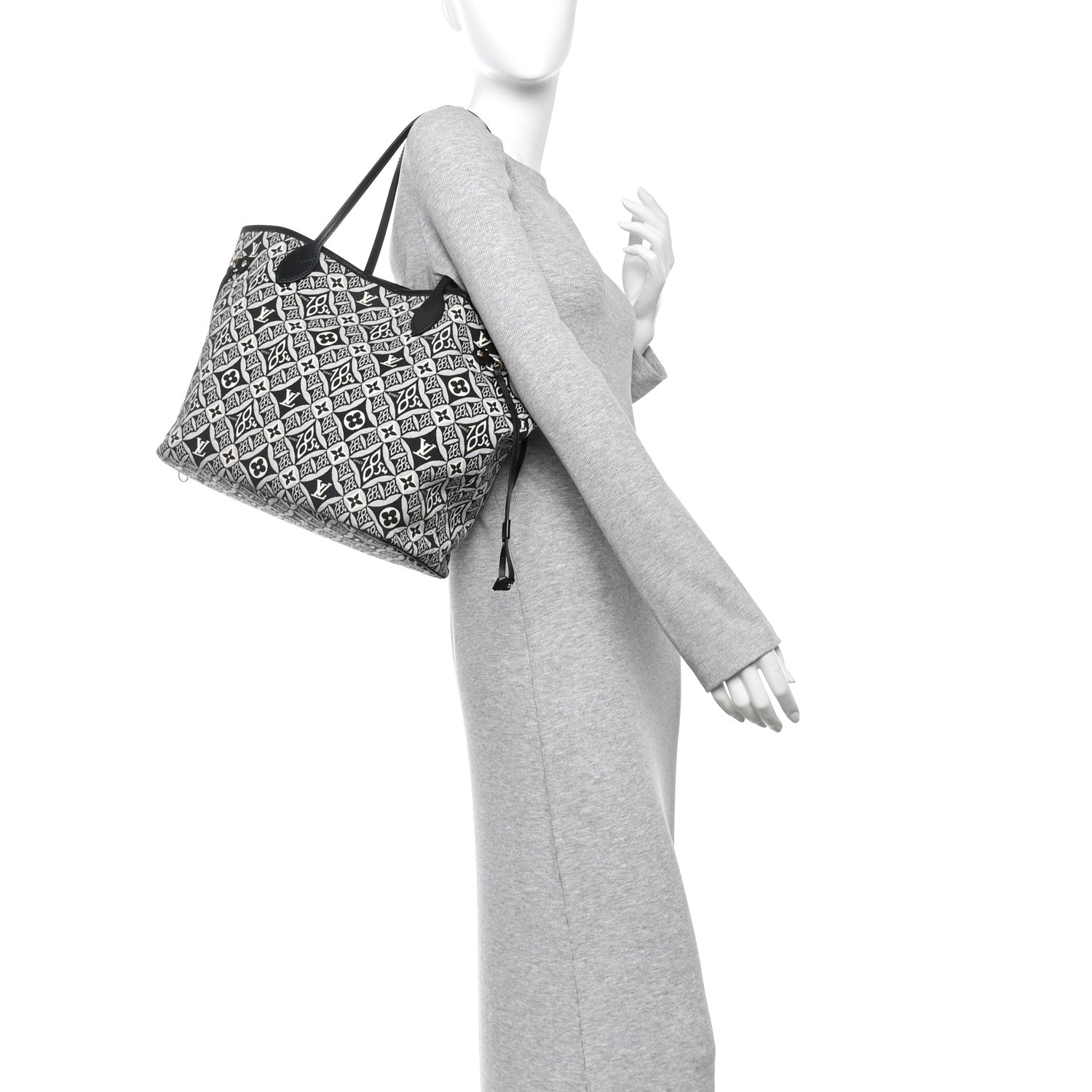 Louis Vuitton Jacquard Since 1854 Neverfull MM Grey 2 of 10