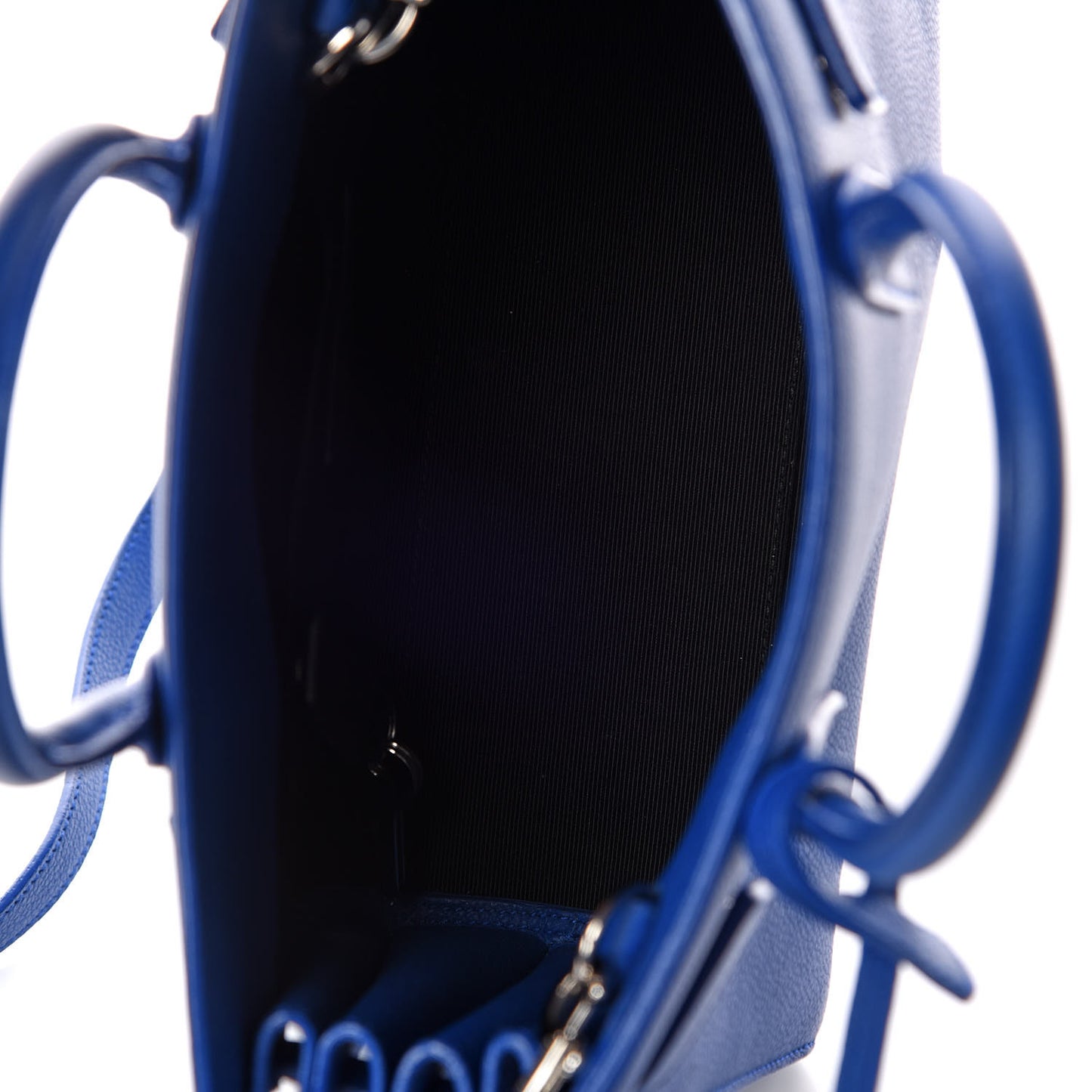 Grained Calfskin Nano Sac De Jour Royal Blue