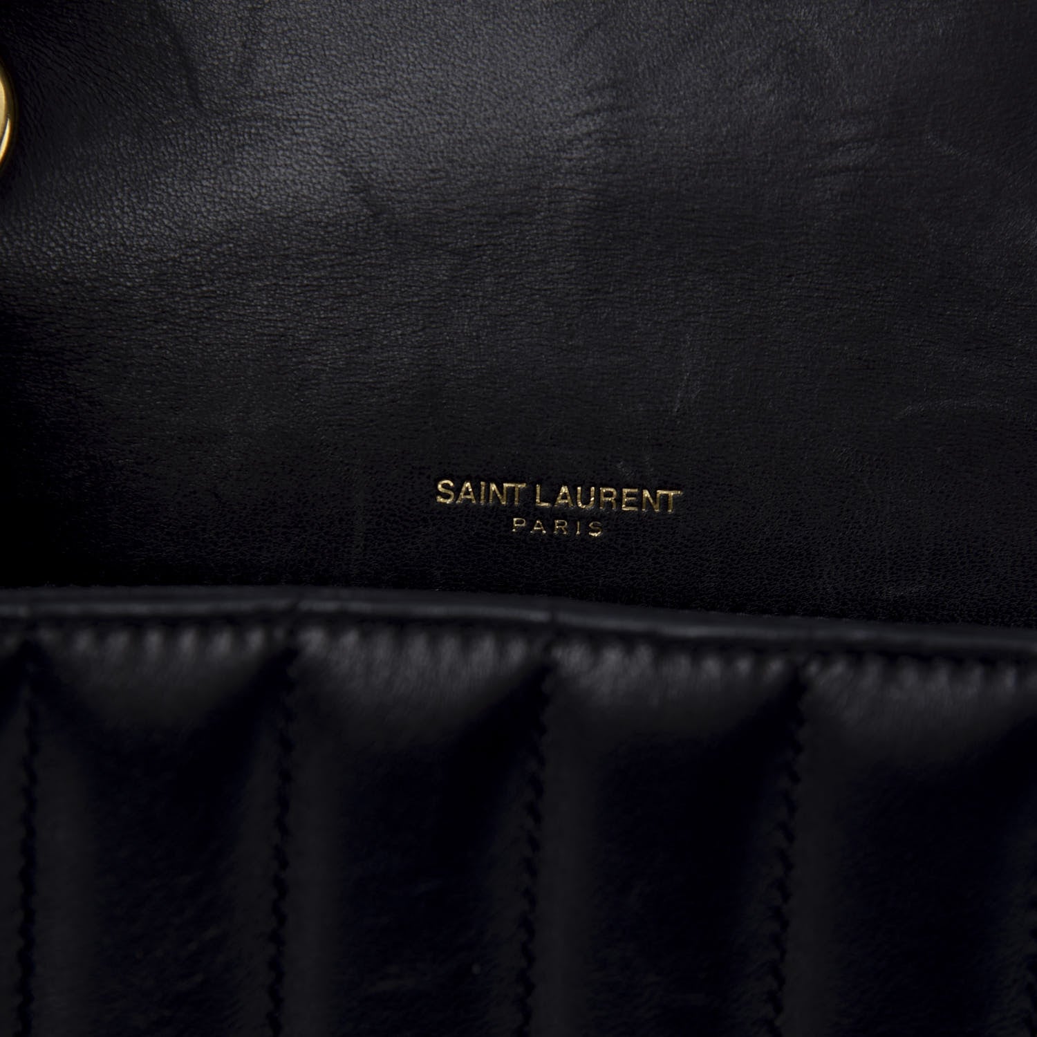 Saint Laurent Lambskin Matelasse Monogram Medium Vicky Chain Bag Black 6 of 10