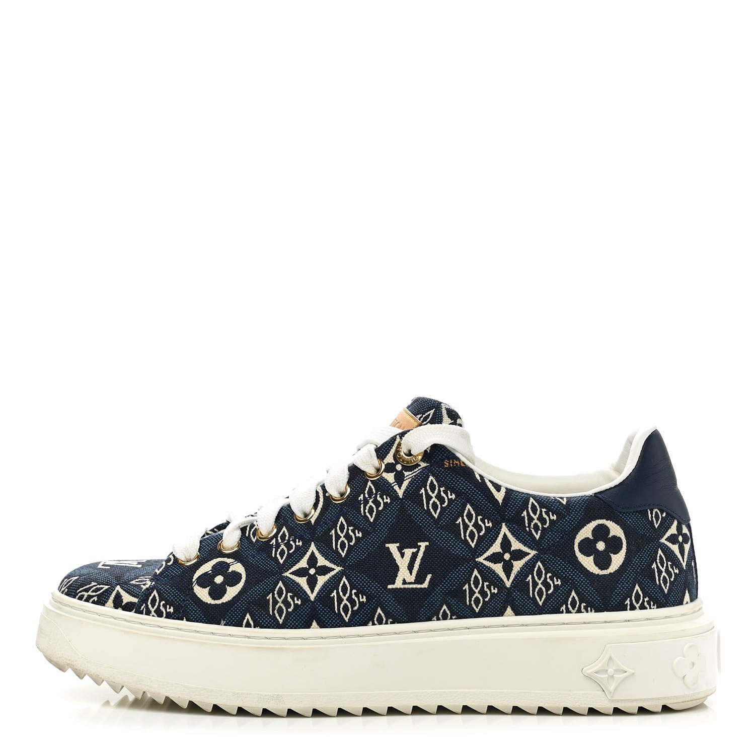 Louis Vuitton Jacquard Since 1854 Time Out Sneakers 38.5 Blue 1 of 10