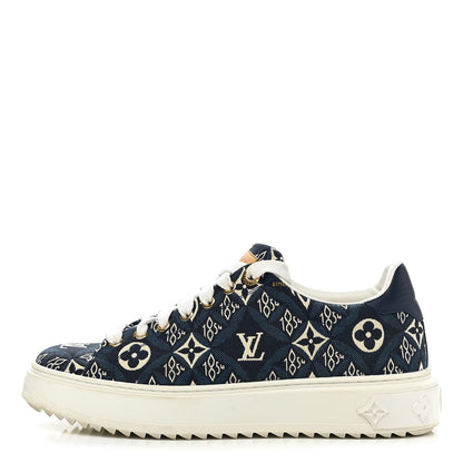 Louis Vuitton Jacquard Since 1854 Time Out Sneakers 38.5 Blue 1 of 10