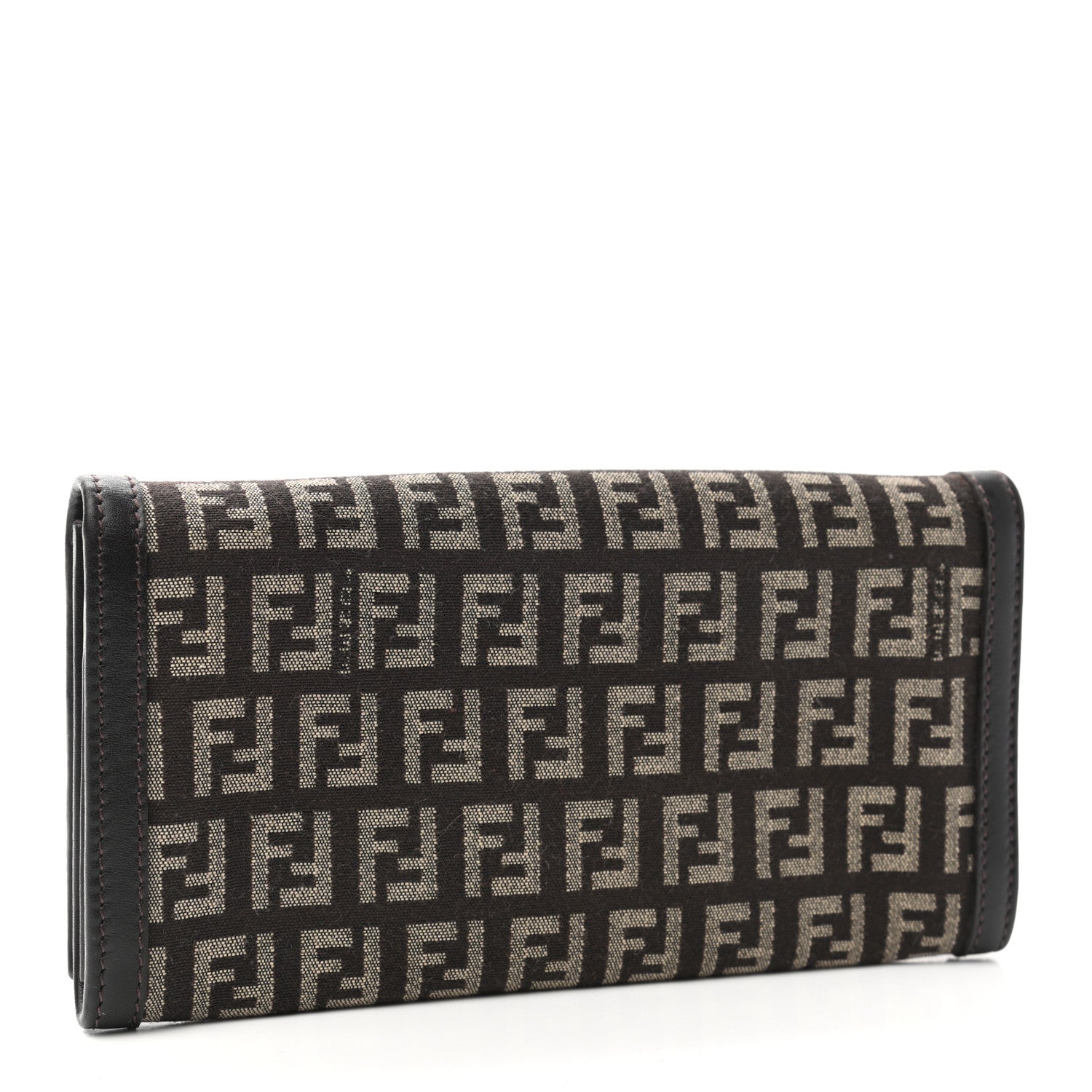 Fendi Zucchino Continental Wallet Tobacco Moro 3 of 8