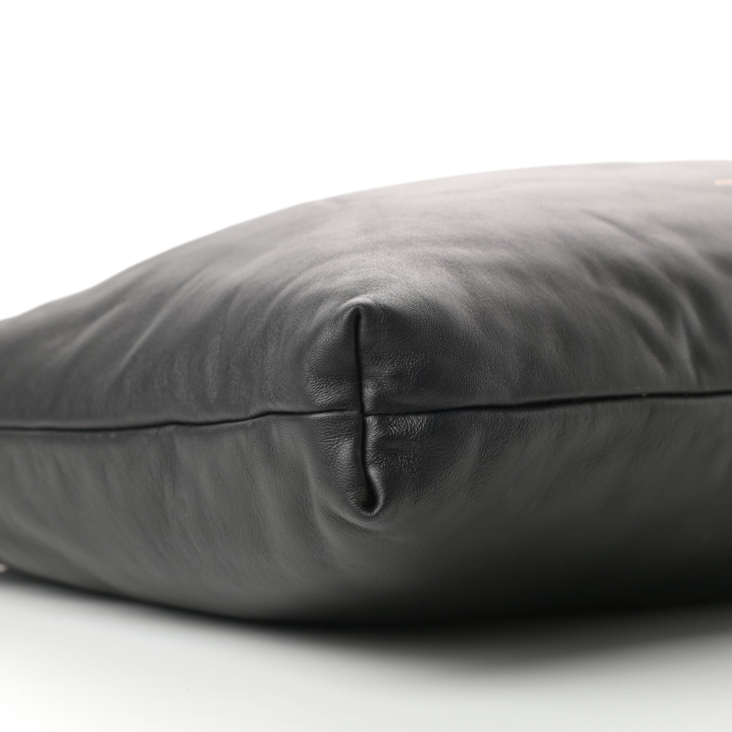 Calfskin Reversible Pillow Tote Black Flamma