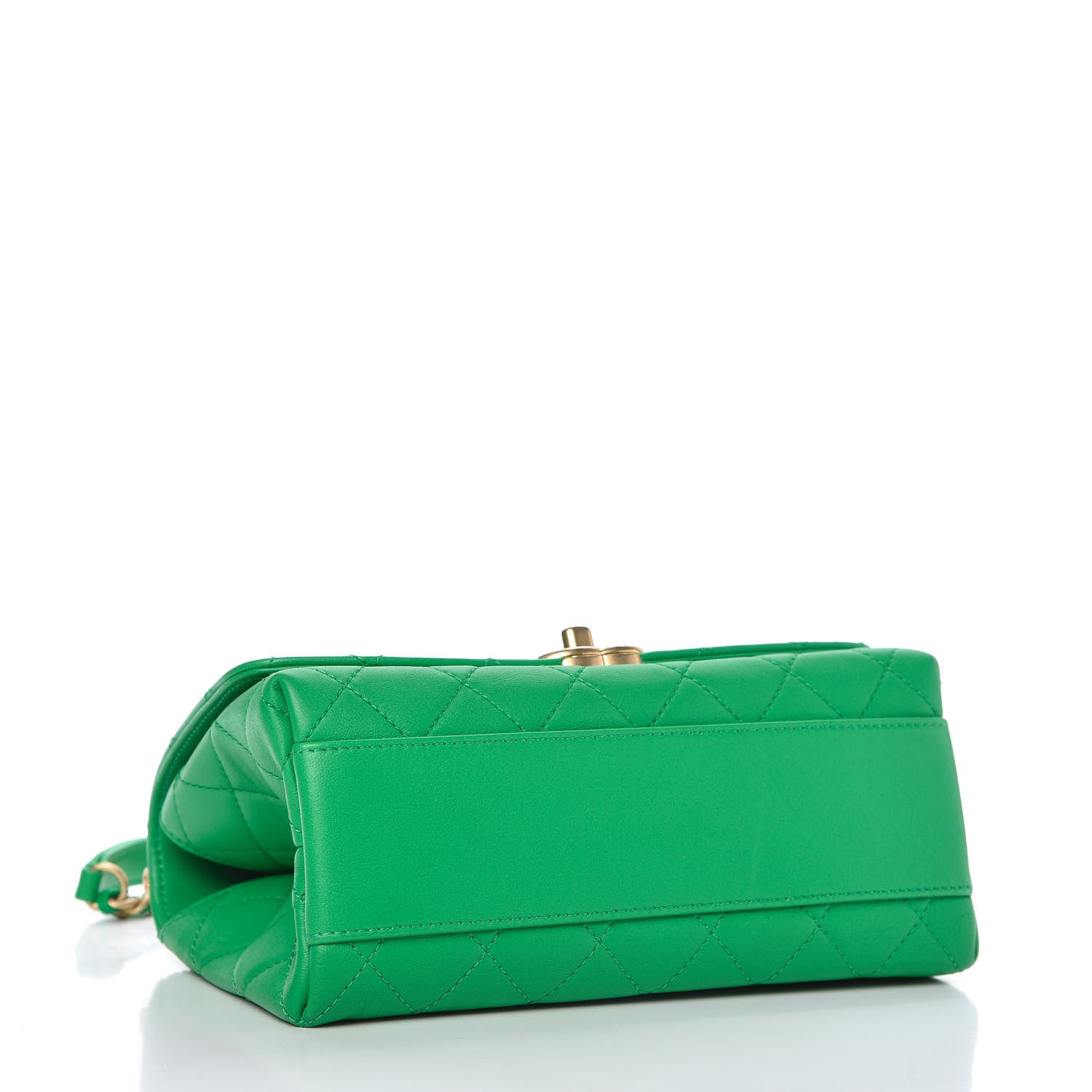 Chanel Lambskin Quilted La Parisienne Top Handle Flap Green 4 of 11