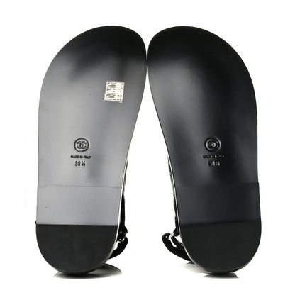 Chanel Lambskin Velcro Dad Sandals 38.5 Black 4 of 5