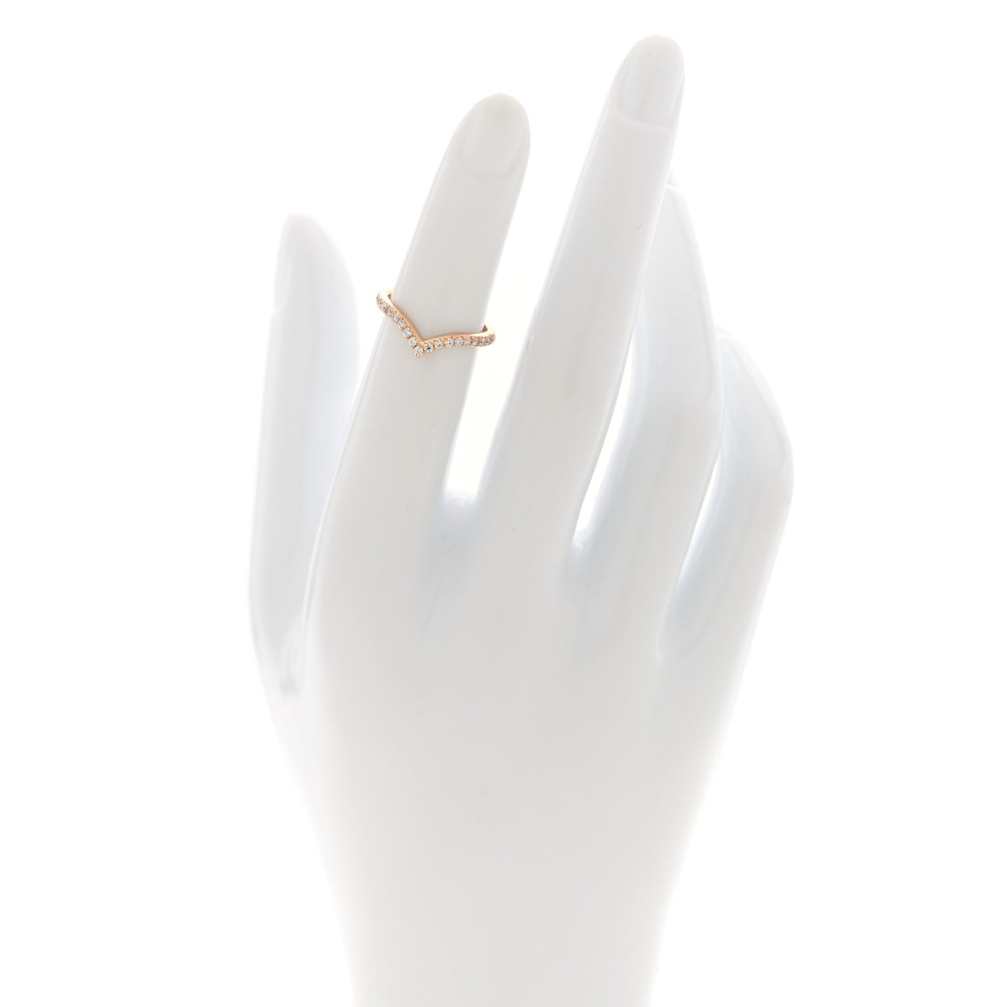 18K Rose Gold Diamond Soleste V Ring 46 3.5 49/5