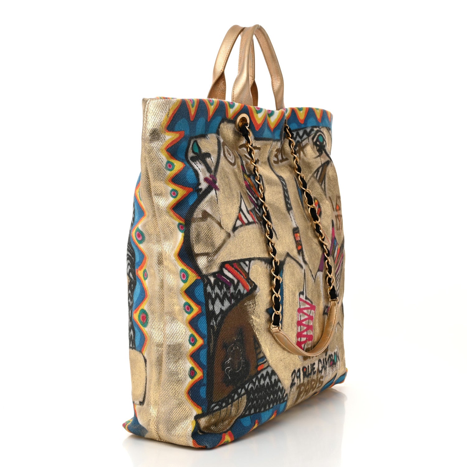 Chanel Graffiti Printed Canvas Street Spirit Tote Multicolor 2 of 12