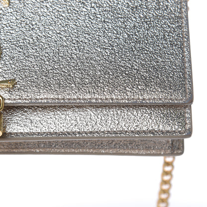 Saint Laurent Metallic Calfskin Kate Monogram Tassel Chain Wallet Gold 12 of 13