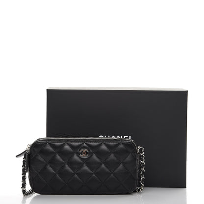 Chanel Lambskin Quilted Small Clutch With Chain Black 9 of 9