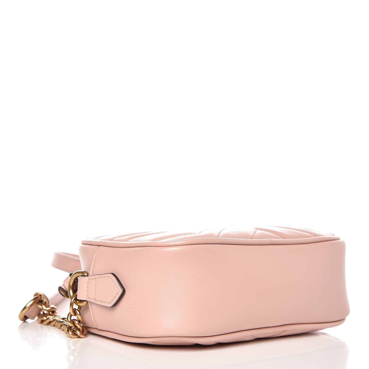 Gucci Calfskin Matelasse Mini GG Marmont Chain Shoulder Bag Perfect Pink 4 of 8