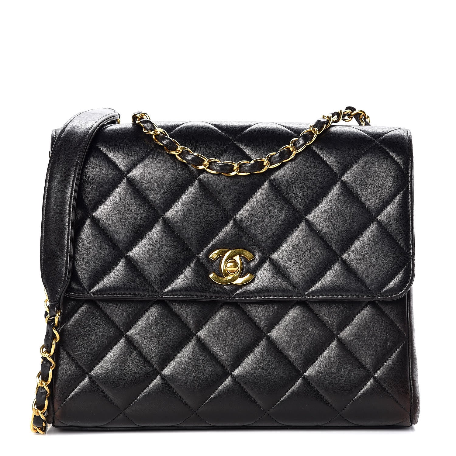 Chanel Lambskin Quilted Shoulder Bag Black 1 of 15