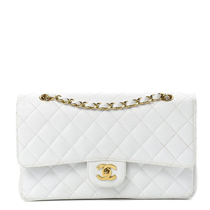 Chanel Caviar Quilted Medium Double Flap White 1 of 19