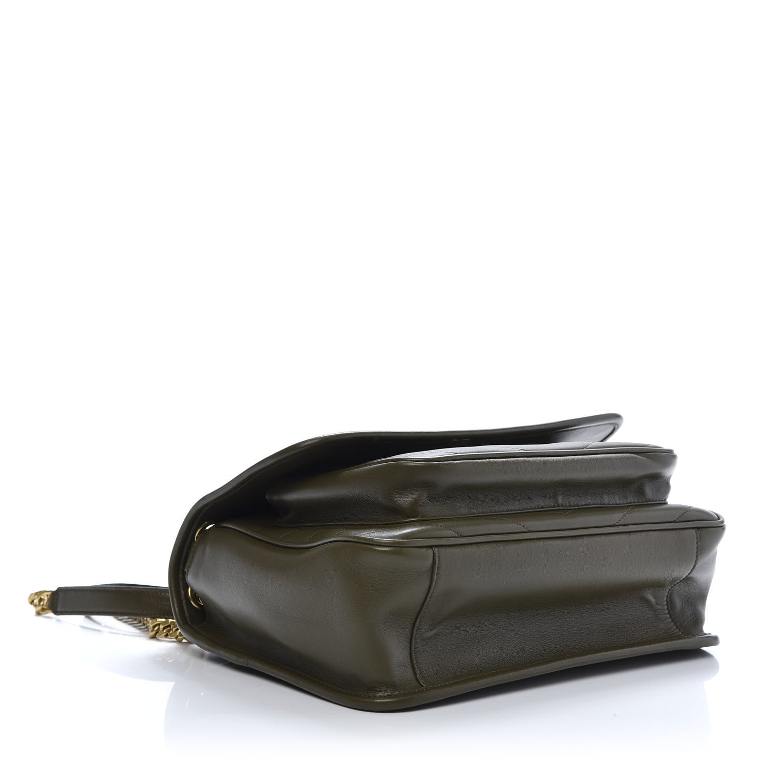 Saint Laurent Calfskin Matelasse Monogram Medium Niki Chain Satchel Olive 4 of 12