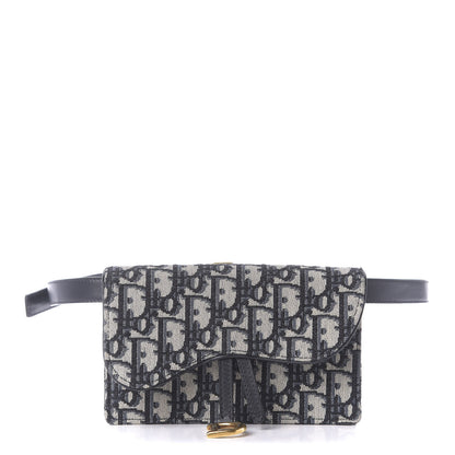 Christian Dior Oblique Saddle Belt Bag Blue 1 of 10