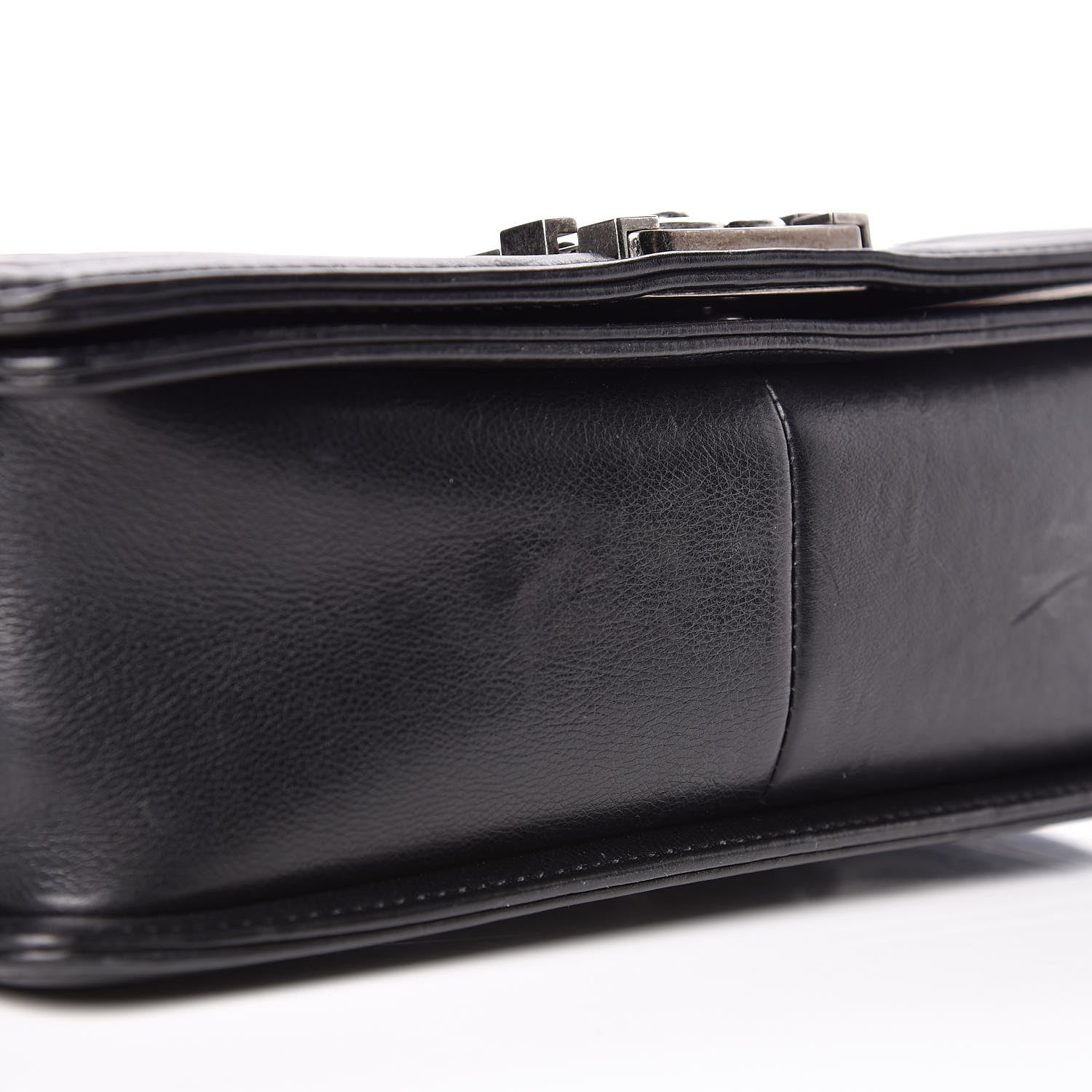 Chanel Calfskin Double Stitch Medium Boy Flap Black 12 of 13