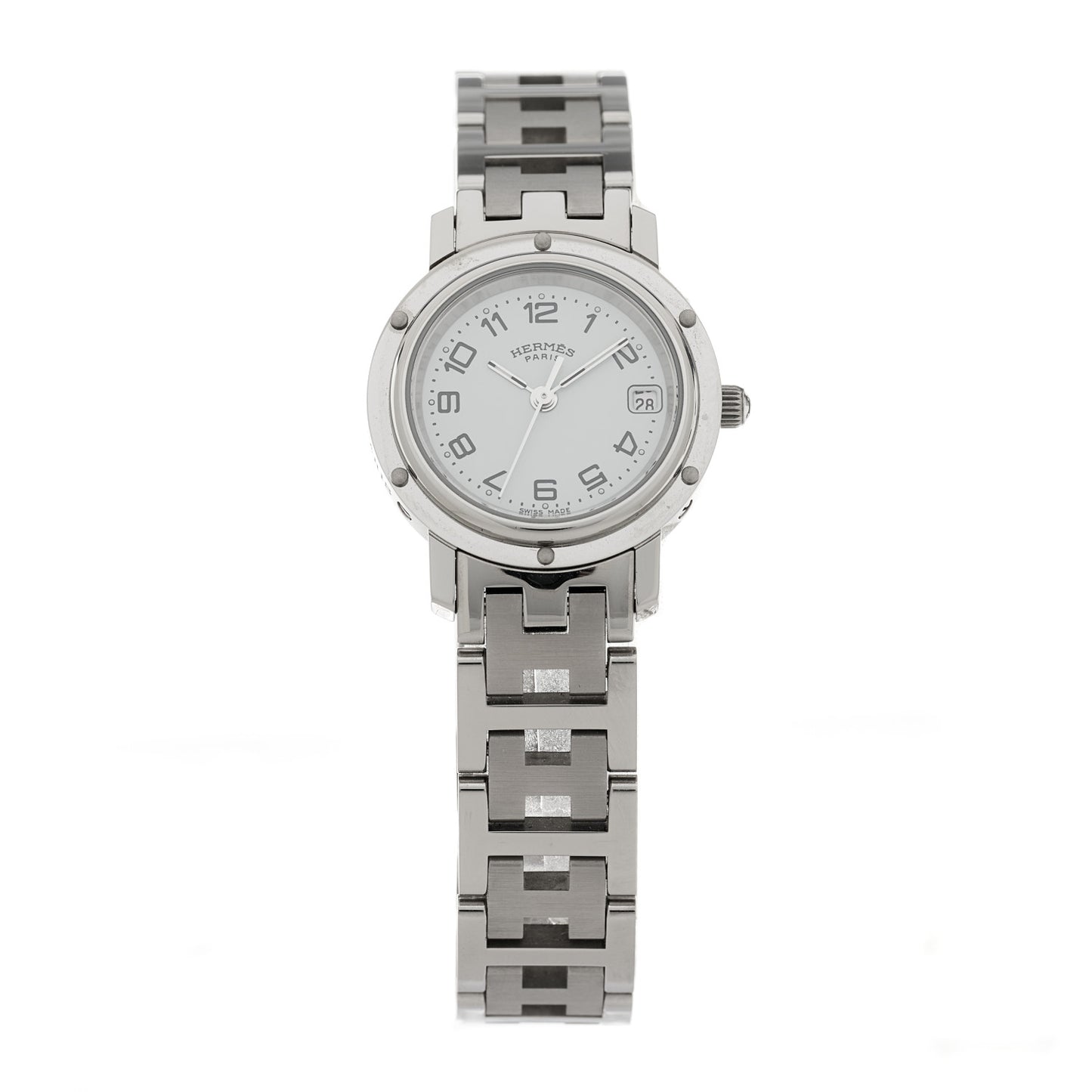 Stainless Steel 24mm Clipper Quartz Watch White