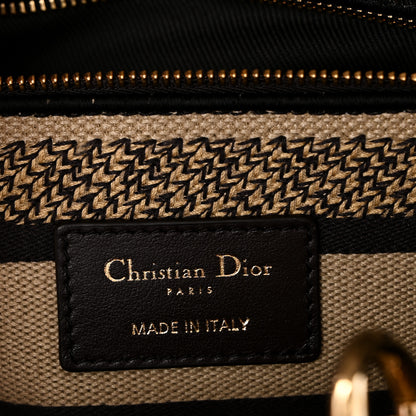 Christian Dior Canvas Medium Mizza Embroidered Lady D-Lite Beige Multicolor 6 of 9