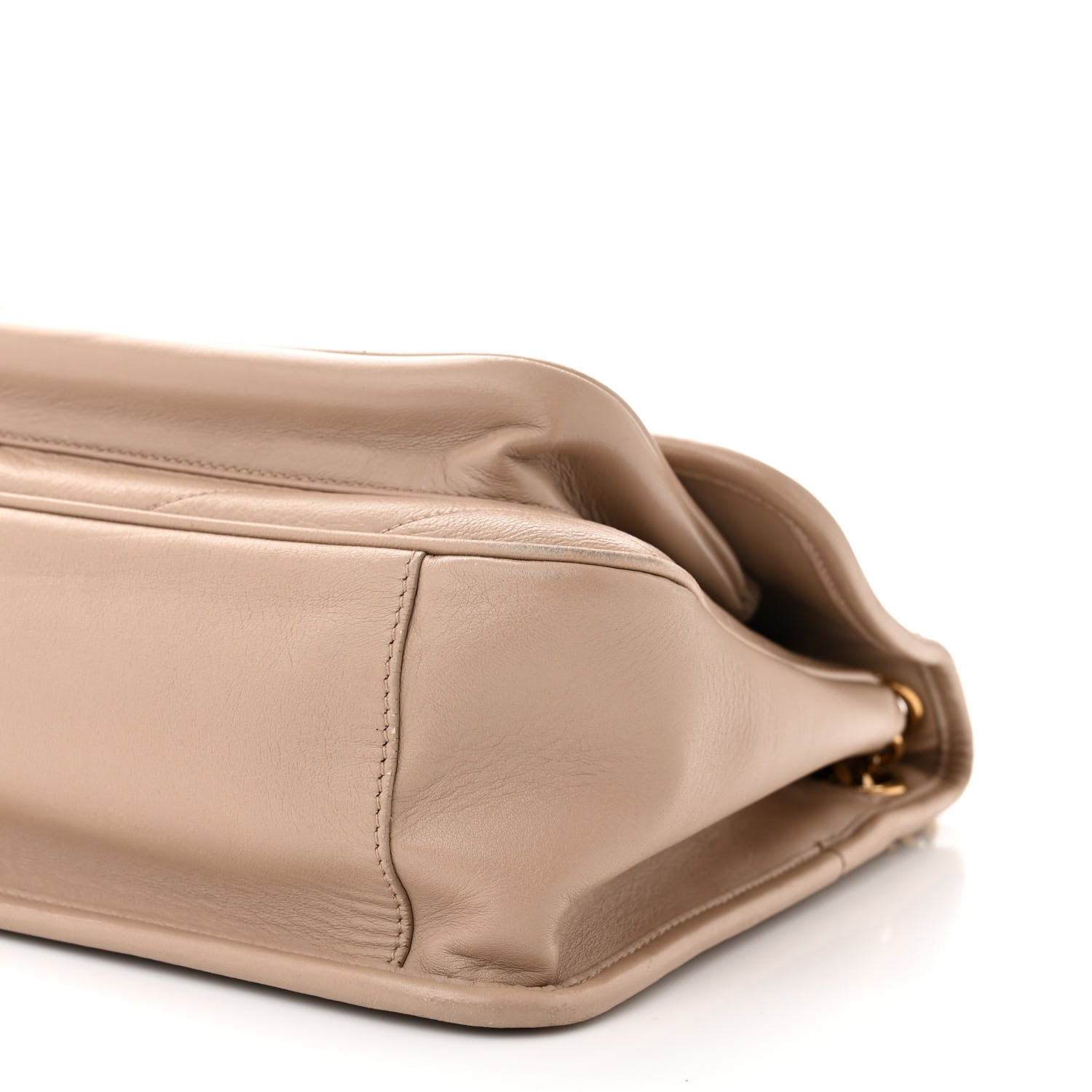 Saint Laurent Lambskin Matelasse Monogram Medium Niki Chain Satchel Light Taupe 10 of 14