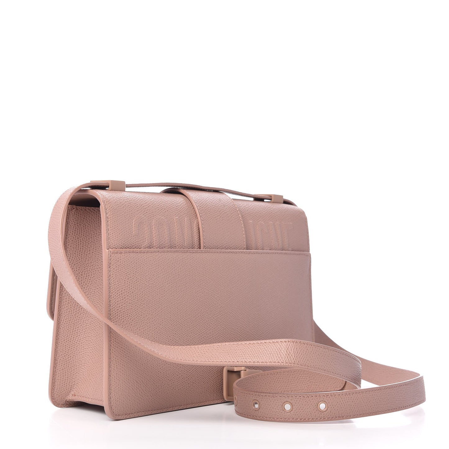 Ultra Matte Grained Calfskin 30 Montaigne Flap Bag Blush