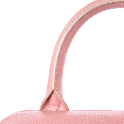 Chanel Caviar Quilted Small Bowler Pink 10 of 20