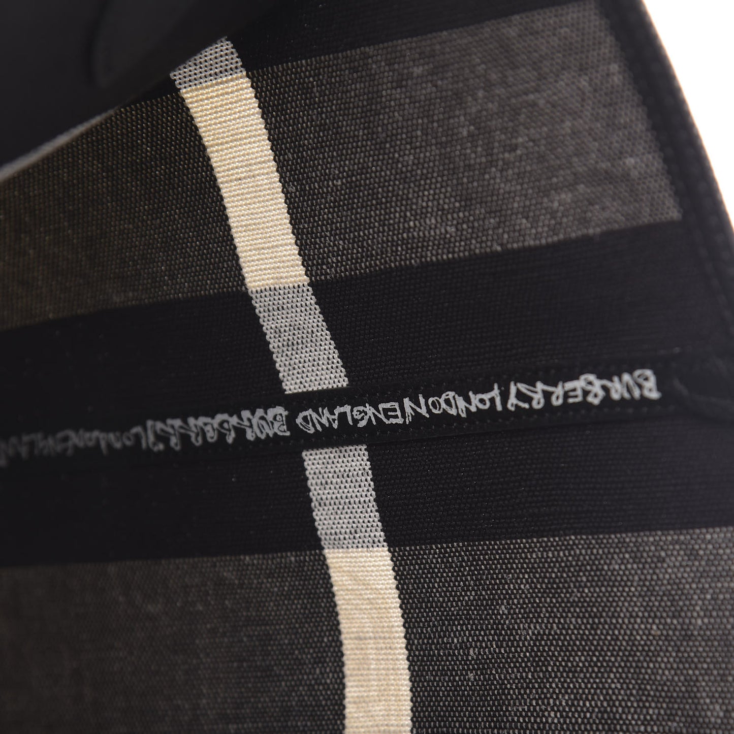 Coated Canvas Mega Check Medium Doodle Tote Black White