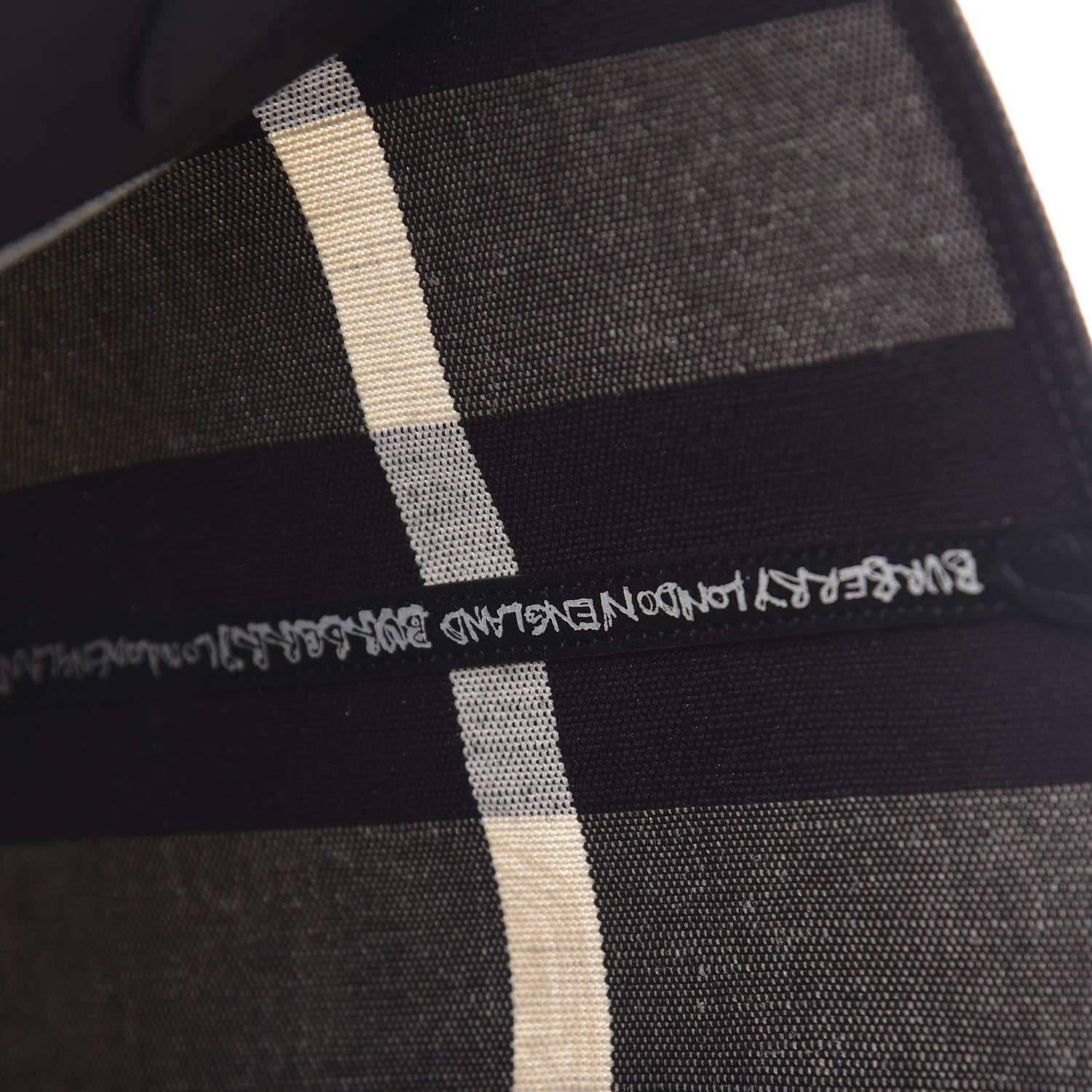 Burberry Coated Canvas Mega Check Medium Doodle Tote Black White 6 of 9