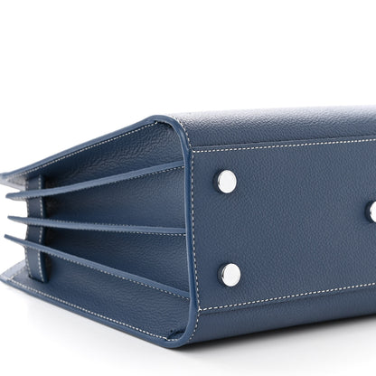 Saint Laurent Grained Calfskin Topstitch Baby Sac De Jour Denim 9 of 10