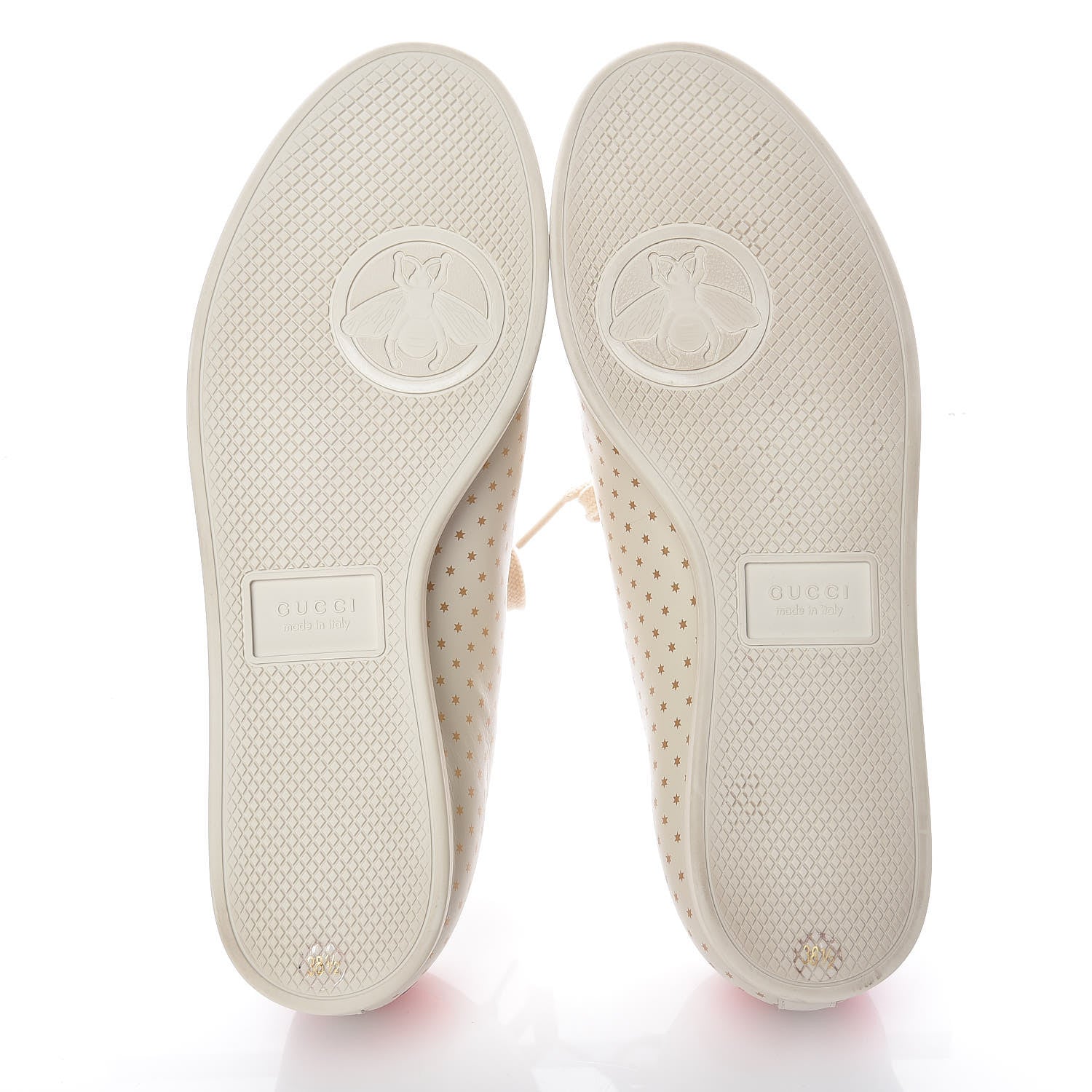 Gucci X SEGA Calfskin GUCCY Stars Womens Falacer Sneakers 38.5 White 5 of 13