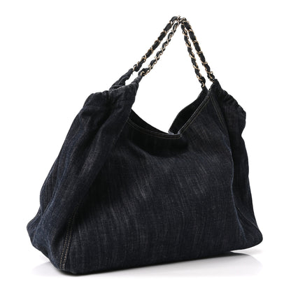 Chanel Denim XL Coco Cabas Tote Blue 4 of 11