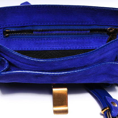 Proenza Schouler Suede PS1 Mini Pouch Messenger Bag Cobalt 5 of 12